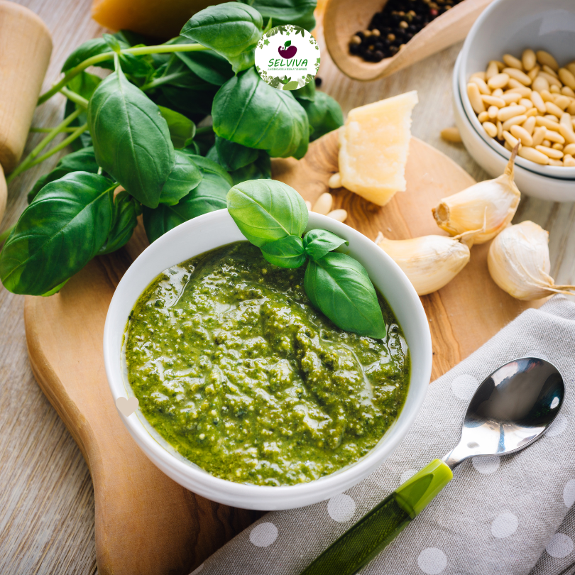 Salsa pesto con Sacha Inchi